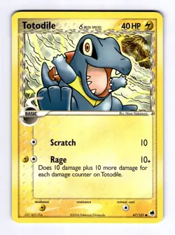 Totodile (Delta Species) Dragon Frontiers #67 (2006) Common NM Pokemon - Image 1