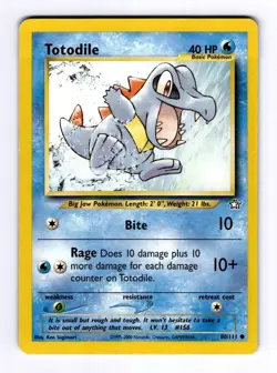 Totodile (80) Neo Genesis #080 (2000) Common NM Pokemon - Image 1
