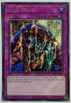 Skill Drain RA02-EN077 (NM) Platinum Secret Rare 1st Edition YuGiOh! TCG Card - Image 1