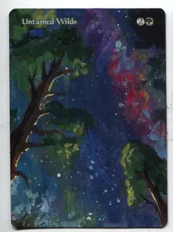 Untamed Wilds Altered Art Mtg Hand Painted Card Commander - Image 1