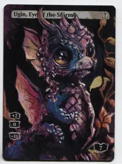 Ugin, Eye of the Storm Altered Art Mtg Hand Painted Card Commander - Image 1