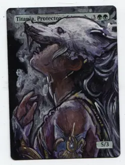 Titania, Protector of Argoth Altered Art Mtg Hand Painted Card Commander - Image 1