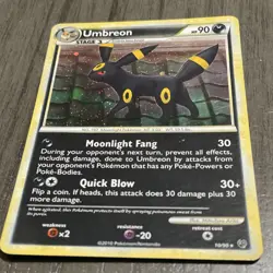 POKEMON UMBREON #10/90 - HOLO RARE - UNDAUNTED - 90HP TCG CARD - Image 4