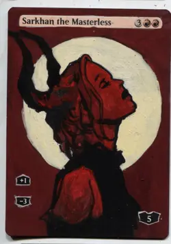 Sarkhan the Masterless Altered Art Mtg Hand Painted Card Commander - Image 1