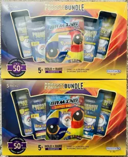 New Sealed TGC Pokemon Presstibundle Mystery Bundle 50+ Cards 5+ Holo Or Rare - Image 1