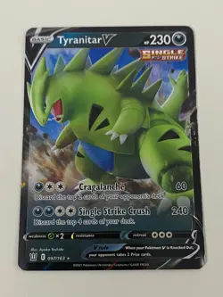 Pokemon - Tyranitar V 97/163 - Battle Styles Ultra Rare NM - Plus Free Card - Image 1