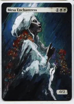 Mesa Enchantress Altered Art Mtg Hand Painted Card Commander - Image 1