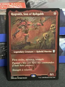 Rograkh, Son of Rohgahh Foil Etched MTG Commander Legends CMR Unplayed NM # 575 - Image 1
