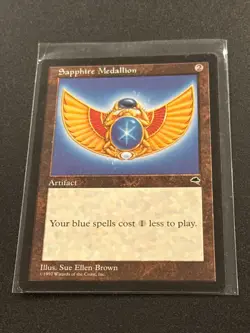 Tempest Sapphire Medallion MTG Magic the Gathering NM - Image 1