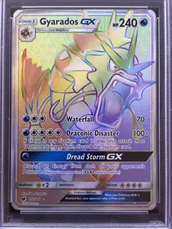 PSA 9 MINT - Pokemon Sun & Moon Crimson Invasion - Secret Rare Gyarados GX #112 - Image 2