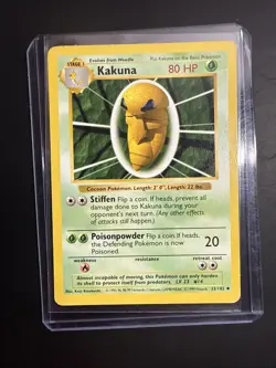 Pokemon TCG Kakuna Base Set 33/102 Regular Shadowless Uncommon MP 033/102 - Image 3
