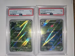 2023 Pokemon 151 Bulbasaur #166 and Ivysaur #167 PSA 7 - Image 1