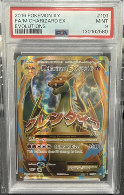 2016 POKEMON XY EVOLUTIONS #101 FULL ART/M CHARIZARD EX PSA 9 - Image 1