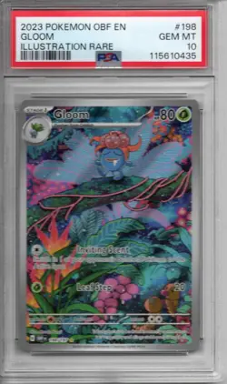 Pokemon Obsidian Flames - Gloom Illustration Rare - #198/197 - GEM MINT - PSA 10 - Image 3