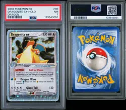 2003 POKEMON EX DRAGON #90 DRAGONITE EX-HOLO DRAGON PSA 7 NEAR MINT - Image 4