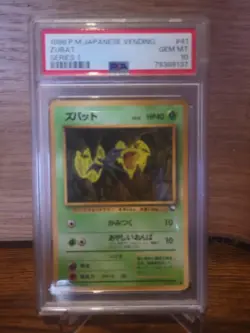 PSA 10 GEM MINT ZUBAT - 1998 POKEMON Japanese Vending Series - Image 1