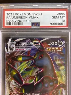 PSA 10 GEM MT - Pokemon TCG: 2021 SWSH Evolving Skies 095/203 Umbreon Vmax - Image 3