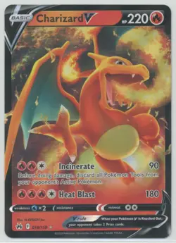 Charizard V 2023 Pokemon SWSH Crown Zenith Ultra Rare #018/159 - Image 1