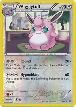 Wigglytuff 79/99 B&W Next Destinies REVERSE HOLO MINT! Pokemon - Image 1