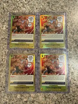 Flame Dragon King ST13-017 One Piece TCG Ultra Deck: The Three Brothers x4 - Image 1