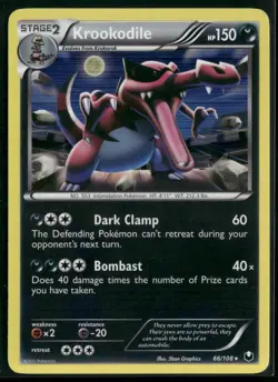 Krookodile 66/108 Dark Explorers Holo - Pokemon Card - Image 1