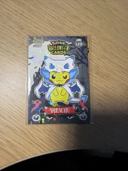 2025 Pokemon Halloween Collectoons Card #118 Pikachu Poncho Charizard Peru Foil - Image 1