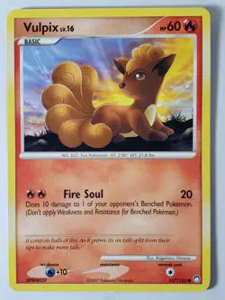 Vulpix 107/123 LP - Mysterious Treasures Pokemon Card - Kagemaru Himeno Art - Image 1
