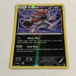 Pokemon ZOROARK Card 71/114 Reverse Holo Rare Black & White LP Unlimited TCG B&W - Image 2