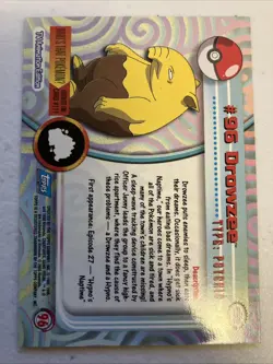 Drowzee Pokemon 2000 Topps Card Blue Logo - Image 2