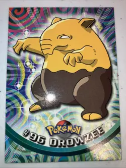 Drowzee Pokemon 2000 Topps Card Blue Logo - Image 3