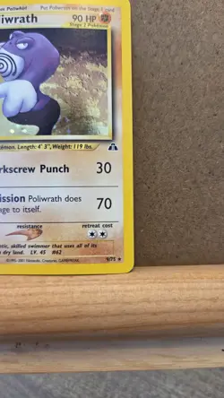 Poliwrath Neo Discovery 9/75 Rare holo NM - ungraded Pokemon Card - Image 5