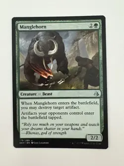 Manglehorn MTG Magic the Gathering Card NM Near Mint AKH - Image 1