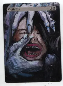 Victimize Altered Art Mtg Hand Painted Card Commander - Image 1