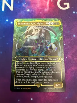Indominus Rex, Alpha 39 Embossed Borderless MTG - Image 3
