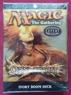 Magic The Gathering ONSLAUGHT IVORY DOOM Damaged Sealed Theme Deck MTG - Image 1