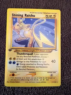 Pokemon Neo Destiny 1st Edition Shining Raichu - Image 1