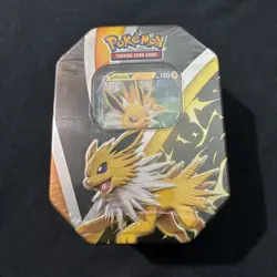 Pokemon TCG Jolteon V Eevee Evolutions Tin Sealed - Image 1