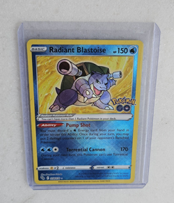 Radiant Blastoise 018/078 Rare Holo Foil Pokemon Go 2022 - Image 3