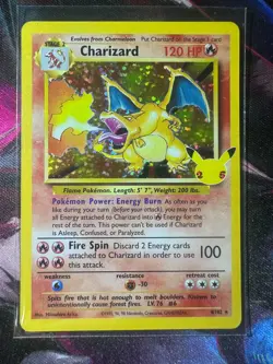 Charizard 4/102 Celebrations: Classic Collection Holo Pokemon TCG Minty - Image 1