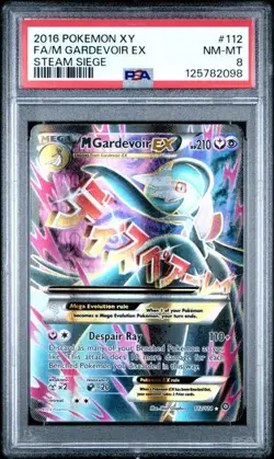 2016 POKEMON XY STEAM SIEGE #112 FA/M GARDEVOIR EX STEAM SIEGE PSA 8 - Image 1