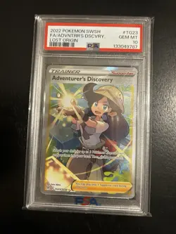 PSA 10 GEM MINT Pokemon Adventurer's Discovery TG23 Lost Origin Ultra Rare Holo - Image 1