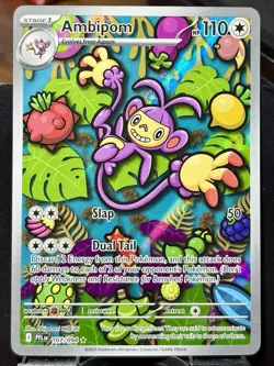 Ambipom - Pokemon TCG - Phantasmal Flames - 107/094 - ILLUSTRATION RARE ~ NM - Image 3