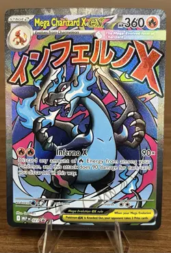 Pokemon TCG Mega Charizard X EX 023 Black Star UPC Promo Phantasmal Flames NM/M - Image 1