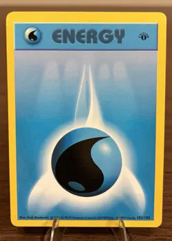 Pokemon TCG Base Set 1st Edition 1999 Water Energy 102/102 Shadowless - LP/MP - Image 1