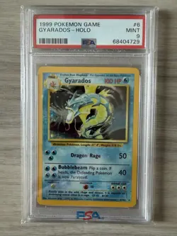 1999 Pokemon Gyarados PSA 9 Mint Holo #6 Base Set - Image 1