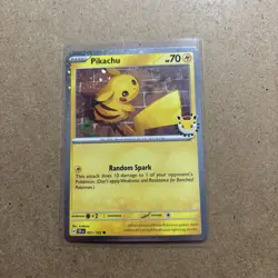 Pikachu 051/162 Stamped 2026 Pokemon Day 30 Promo TCG With Coin - Image 1