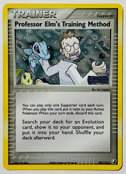 2005 Pokemon EX #89 Professor Elm’s Training Method Unseen Forces Rev. Foil NM ! - Image 1