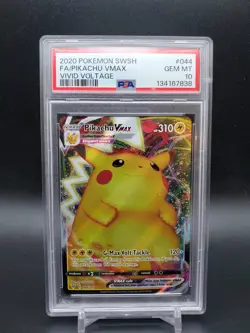 2020 Pikachu VMAX 044/185 Vivid Voltage PSA 10 Pokemon TCG - Image 1