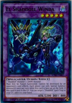 Yugioh El Shaddoll Winda SDSH-EN047 Super Rare 1st Ed NM - Image 1