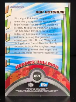 ASH KETCHUM HV1 TV ANIMATION 2000 POKEMON CARD FOIL BLUE LOGO - Image 2